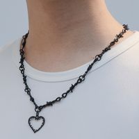 Fashion Heart Shape Alloy Plating Unisex Pendant Necklace main image 2