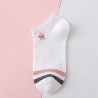 Women's Fashion Flower Nylon Cotton Embroidery Ankle Socks A Pair sku image 1