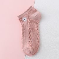 Women's Fashion Flower Nylon Cotton Embroidery Ankle Socks A Pair sku image 5