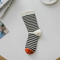 Frau Mode Plaid Nylon Baumwolle Crew Socken Ein Paar sku image 4