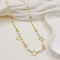 Fashion Star Stainless Steel Plating Chain Necklace 1 Piece main image 4