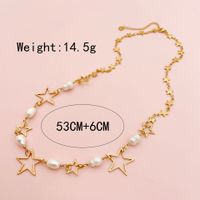Fashion Star Stainless Steel Plating Chain Necklace 1 Piece main image 3
