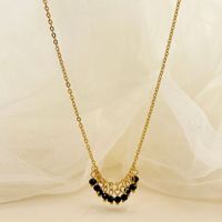 Simple Style Geometric Stainless Steel Tassel Plating Chain Pendant Necklace 1 Piece sku image 4