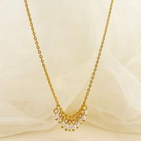 Simple Style Geometric Stainless Steel Tassel Plating Chain Pendant Necklace 1 Piece sku image 5