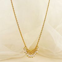 Simple Style Geometric Stainless Steel Tassel Plating Chain Pendant Necklace 1 Piece sku image 14
