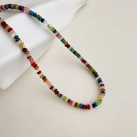 1 Stück Einfache Stil Farbe Block Samen Perlen Perlen Frauen Halskette sku image 3