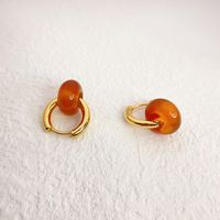 Retro Geometric Copper Earrings 1 Pair main image 4