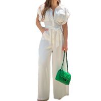 Casual Solid Color Polyester Full Length Bowknot Jumpsuits main image 4