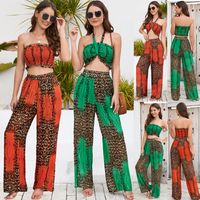 Women's Casual Leopard Polyester Printing Pants Sets main image 1