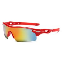 De Base Couleur Unie Ca Miroir De Forme Spéciale Plein Cadre Sport Lunettes De Soleil sku image 1