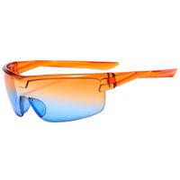 Basic Gradient Color Pc Special-shaped Mirror Half Frame Sports Sunglasses main image 5