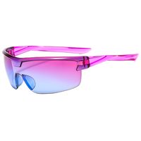 Basic Gradient Color Pc Special-shaped Mirror Half Frame Sports Sunglasses sku image 6