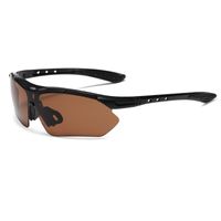 Sports Color Block Gradient Color Pc Special-shaped Mirror Half Frame Sports Sunglasses sku image 2