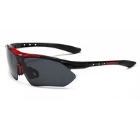 Sports Color Block Gradient Color Pc Special-shaped Mirror Half Frame Sports Sunglasses sku image 1