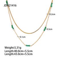 Mode Geometrisch Titan Stahl Überzug 18 Karat Vergoldet Halskette sku image 4