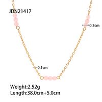 Mode Geometrisch Titan Stahl Überzug 18 Karat Vergoldet Halskette sku image 3