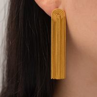 1 Pair Simple Style Geometric Plating Stainless Steel 18k Gold Plated Drop Earrings main image 5