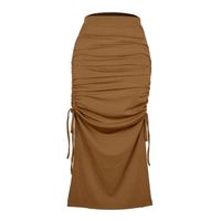 Summer Sexy Solid Color Spandex Maxi Long Dress Skirts main image 2