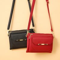 Women's Small All Seasons Pu Leather Solid Color Fashion Square Zipper Square Bag main image 1