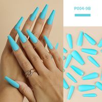 Fashion Solid Color Resin Wear Manicure 24 Pieces sku image 7