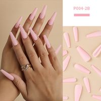 Fashion Solid Color Resin Wear Manicure 24 Pieces sku image 1