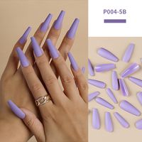 Fashion Solid Color Resin Wear Manicure 24 Pieces sku image 4
