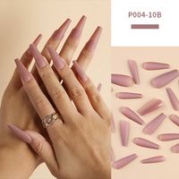 Fashion Solid Color Resin Wear Manicure 24 Pieces sku image 8