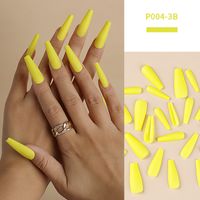 Fashion Solid Color Resin Wear Manicure 24 Pieces sku image 2