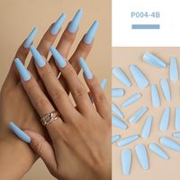 Fashion Solid Color Resin Wear Manicure 24 Pieces sku image 3