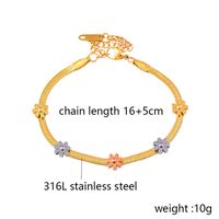 Fashion Flower Titanium Steel Bracelets 1 Piece main image 4