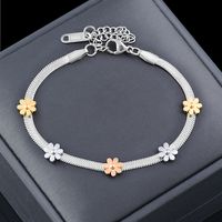 Fashion Flower Titanium Steel Bracelets 1 Piece main image 3