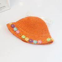 Girl's Retro Flower Flowers Straw Hat sku image 6