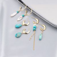 1 Pair Fashion Water Droplets Alloy Chain Women's Drop Earrings main image 1