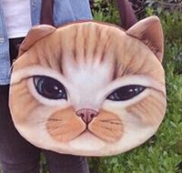 Women's Large Spring&summer Polyester Cat Cute Oval Zipper Shoulder Bag sku image 9