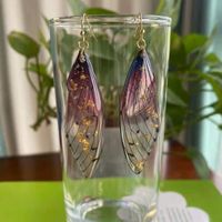1 Pair Simple Style Wings Copper Epoxy Women's Drop Earrings sku image 11