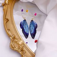 1 Pair Simple Style Wings Copper Epoxy Women's Drop Earrings sku image 26