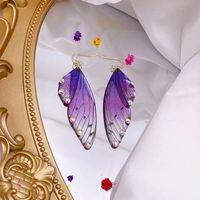 1 Pair Simple Style Wings Copper Epoxy Women's Drop Earrings sku image 27