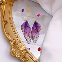 1 Pair Simple Style Wings Copper Epoxy Women's Drop Earrings sku image 28