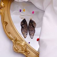 1 Pair Simple Style Wings Copper Epoxy Women's Drop Earrings sku image 31