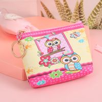 Kid's Owl Pu Leather Zipper Coin Purses main image 4