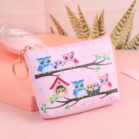 Kid's Owl Pu Leather Zipper Coin Purses sku image 5