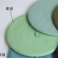 Women's Simple Style Solid Color Handmade Eaveless Beret Hat sku image 34