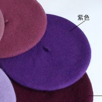 Women's Simple Style Solid Color Handmade Eaveless Beret Hat sku image 37