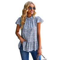 Women's Blouse Short Sleeve Blouses Printing Fashion Ditsy Floral main image 3