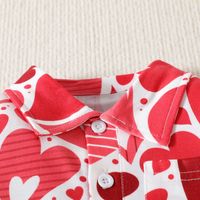 Valentine's Day Casual Heart Shape Cotton T-shirts & Shirts main image 5