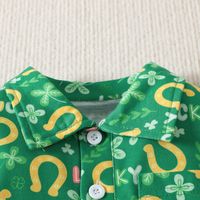 St. Patrick Casual Four Leaf Clover Cotton T-shirts & Shirts main image 3
