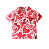 Valentine's Day Casual Heart Shape Cotton T-shirts & Shirts main image 2