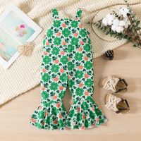 St. Patrick Fashion Four Leaf Clover Polyester Jumpsuits main image 1