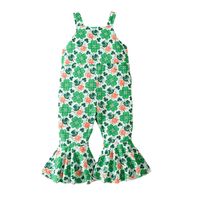 St. Patrick Fashion Four Leaf Clover Polyester Jumpsuits sku image 3