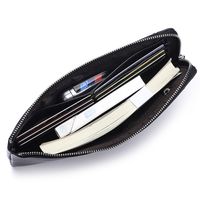 Men's Solid Color Pu Leather Zipper Wallets main image 2